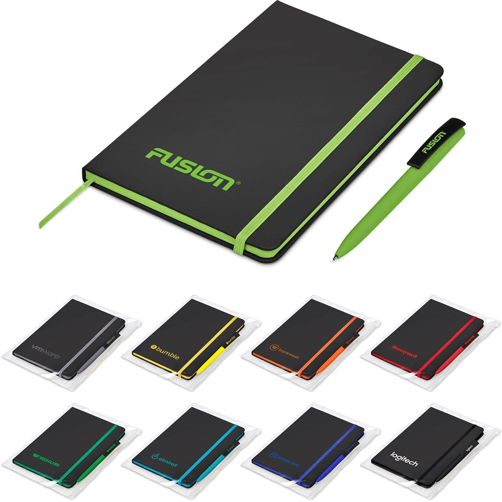 Altitude Johnson Notebook & Pen Set custom branded with your logo by Print Fast Express