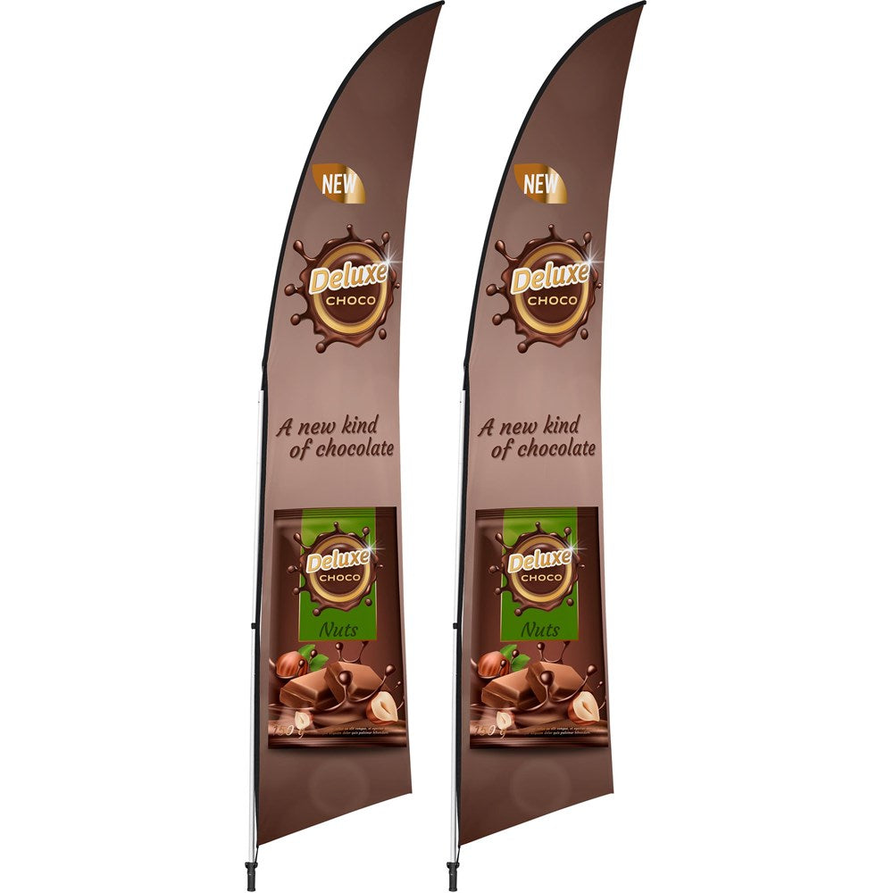 Legend 3m Arcfin Flying Banner (Set of 2) custom branded with your logo by Print Fast Express