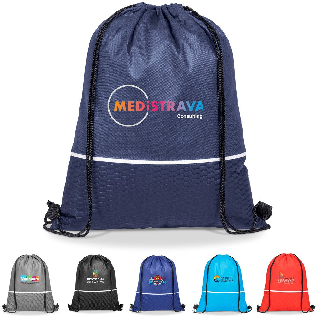 Altitude Brighton Non-Woven Drawstring Bag custom branded with your logo by Print Fast Express
