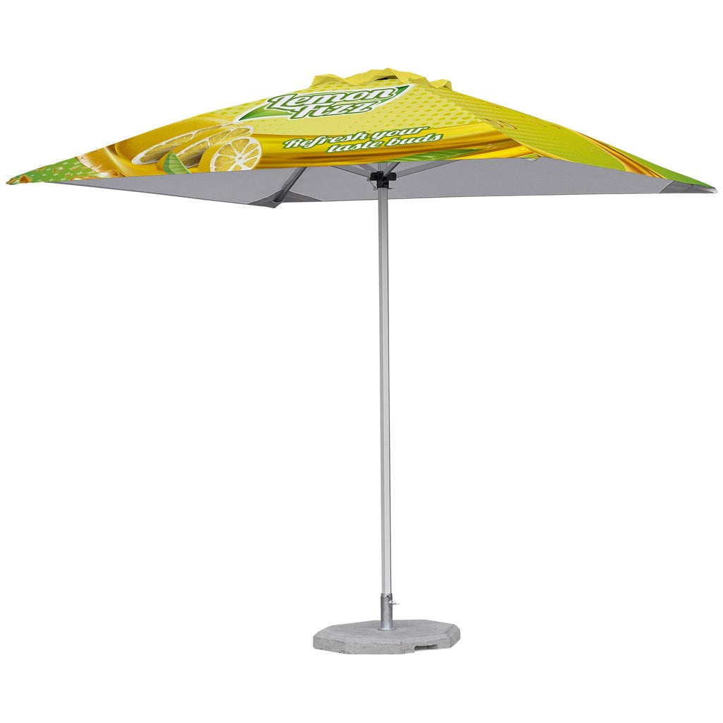 Legend Sublimated Parasol Single Hexagonal Pole 2m x 2m custom branded with your logo by Print Fast Express
