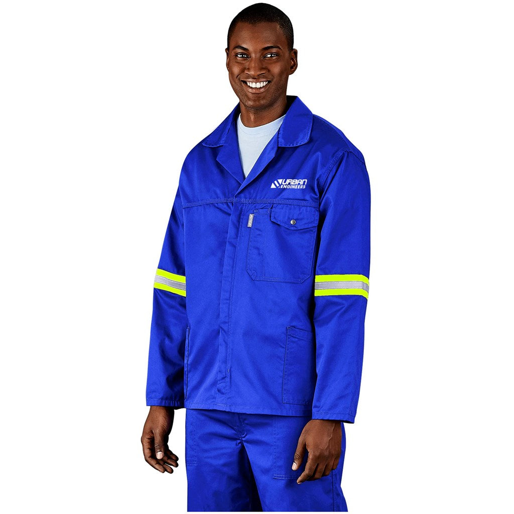 Site Premium Polycotton Jacket - Reflective Arms - Yellow Tape custom branded with your logo by Print Fast Express