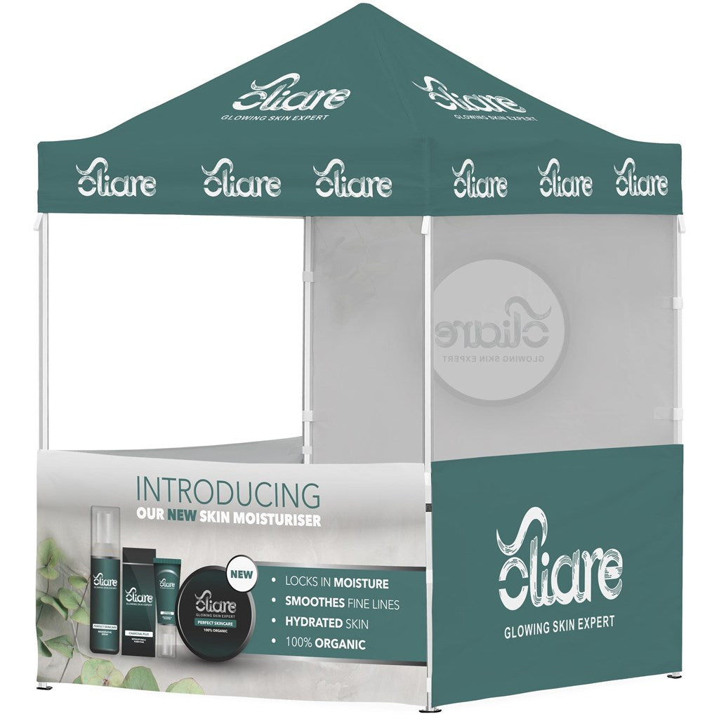Ovation Sublimated Gazebo 2m X 2m - 3 Half-Wall Skins - 1 Full-Wall Skin custom branded with your logo by Print Fast Express