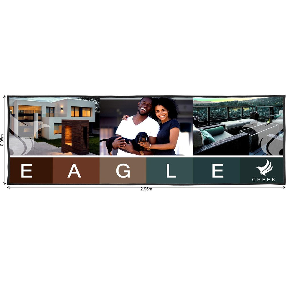Fade Resistant A-Frame Fabric Skin 3m x 1m custom branded with your logo by Print Fast Express