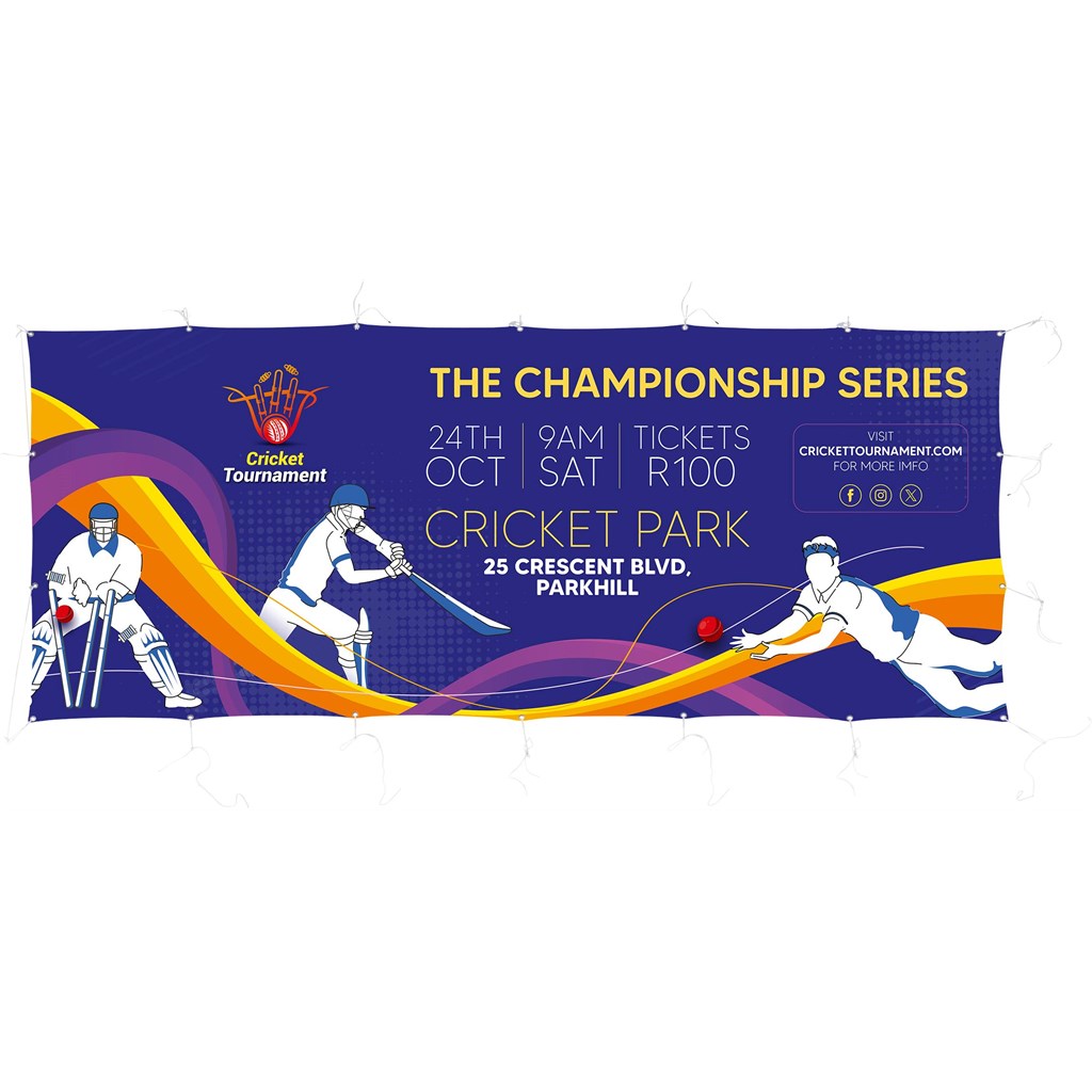 Sublimated Display Fabric Banner 3m x 1.2m custom branded with your logo by Print Fast Express