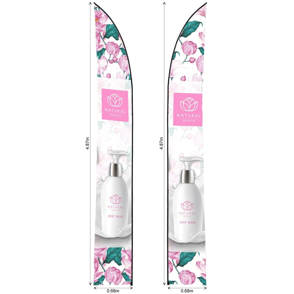 Legend 4m Sublimated Arcfin Double-Sided Flying Banner Skin (Excludes Hardware) - Print Fast Express