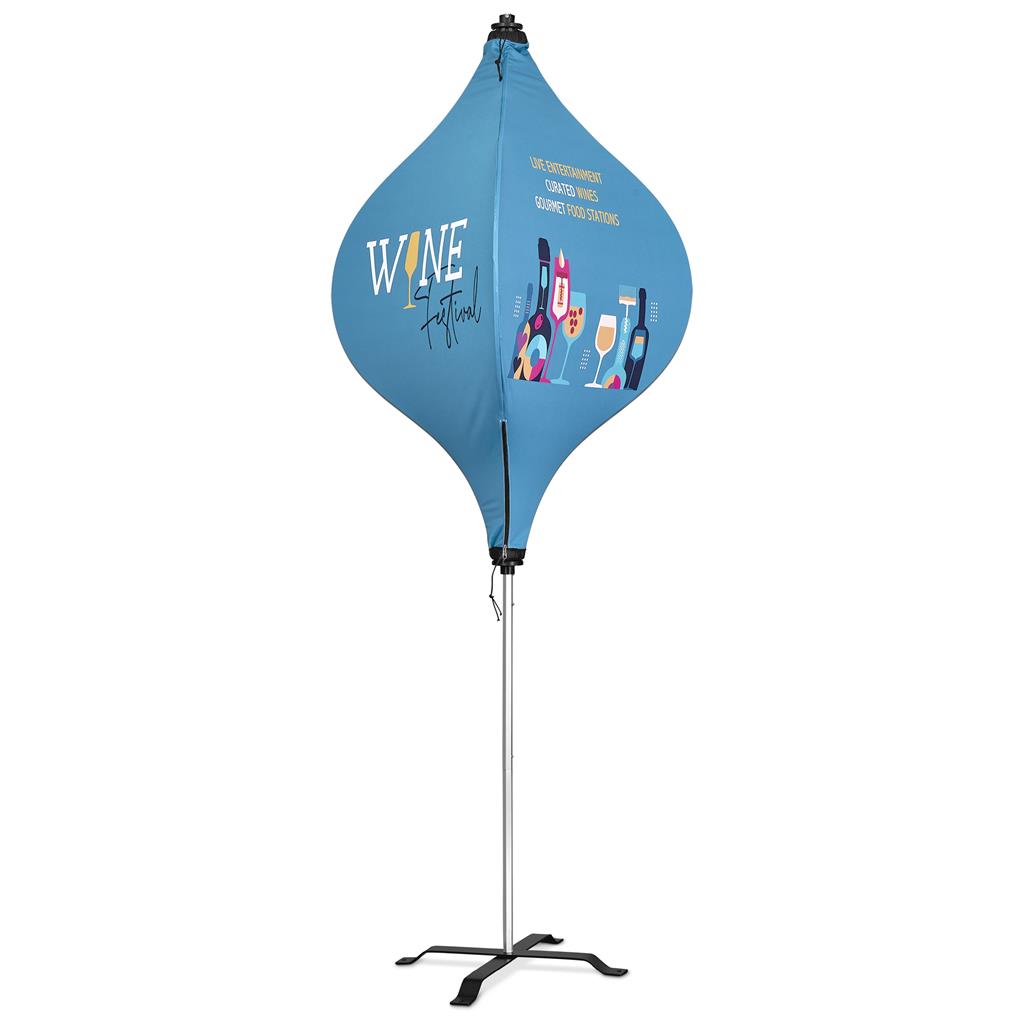 Lantern Banner with Light Weight Cross Base custom branded with your logo by Print Fast Express