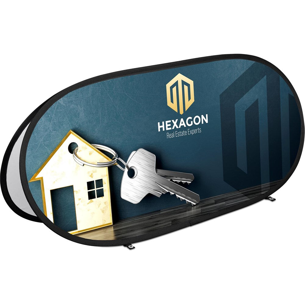 Sublimated Pop-Up 1.6m x 0.72m custom branded with your logo by Print Fast Express