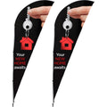 Legend 2m Sharkfin Flying Banner (Set of 2) custom branded with your logo by Print Fast Express