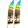 Legend 2m Arcfin Flying Banner (Set of 2) custom branded with your logo by Print Fast Express