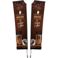 Legend 3M Sublimated Telescopic Double-Sided Flying Banner - 1 complete unit - Print Fast Express