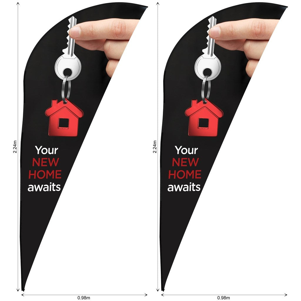 Legend 2m Sublimated Sharkfin Flying Banner Skin - Set Of 2 (Excludes Hardware) - Print Fast Express