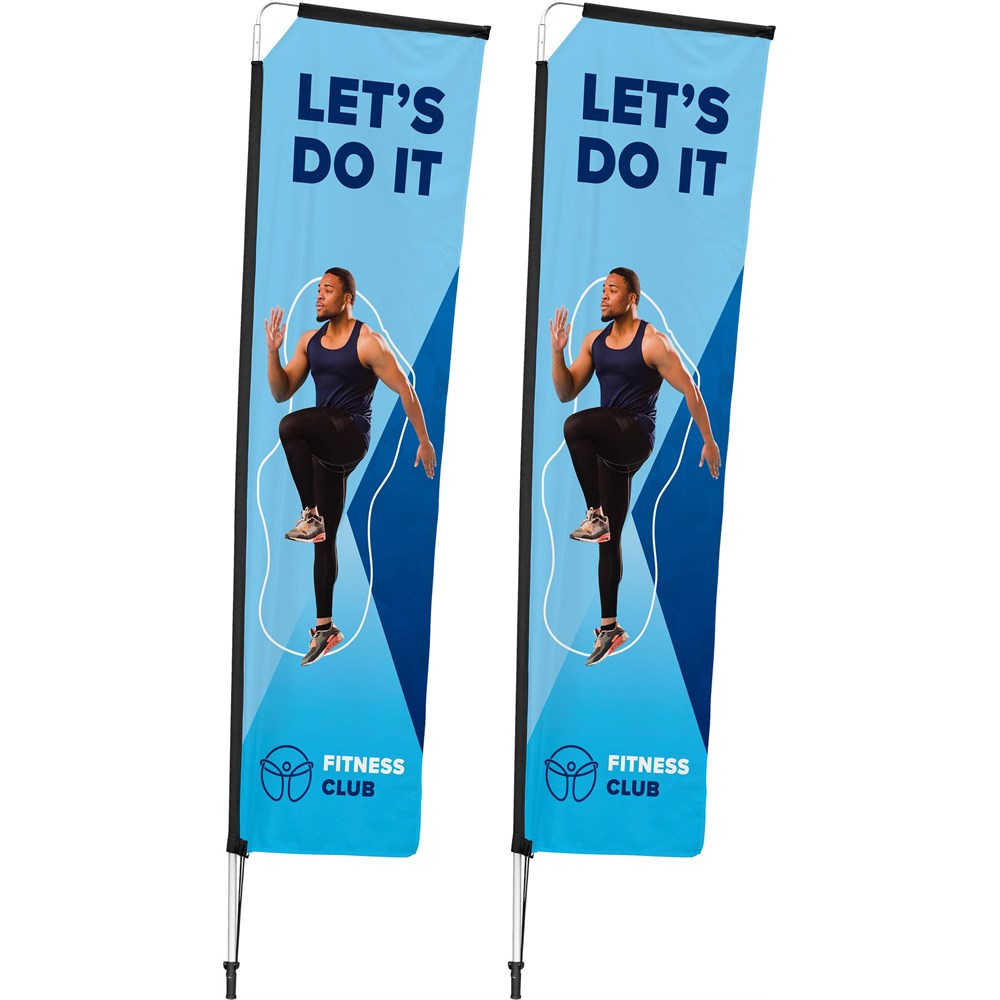 Legend 3m Telescopic Flying Banner (Set of 2) custom branded with your logo by Print Fast Express