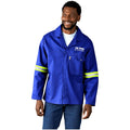 Artisan Premium 100% Cotton Jacket - Reflective Arms - Yellow Tape custom branded with your logo by Print Fast Express