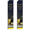 Legend 4m Sublimated Telescopic Flying Banner Skin - Set Of 2 (Excludes Hardware) - Print Fast Express