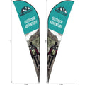 Legend 4m Sublimated Sharkfin Double-Sided Flying Banner Skin (Excludes Hardware) - Print Fast Express