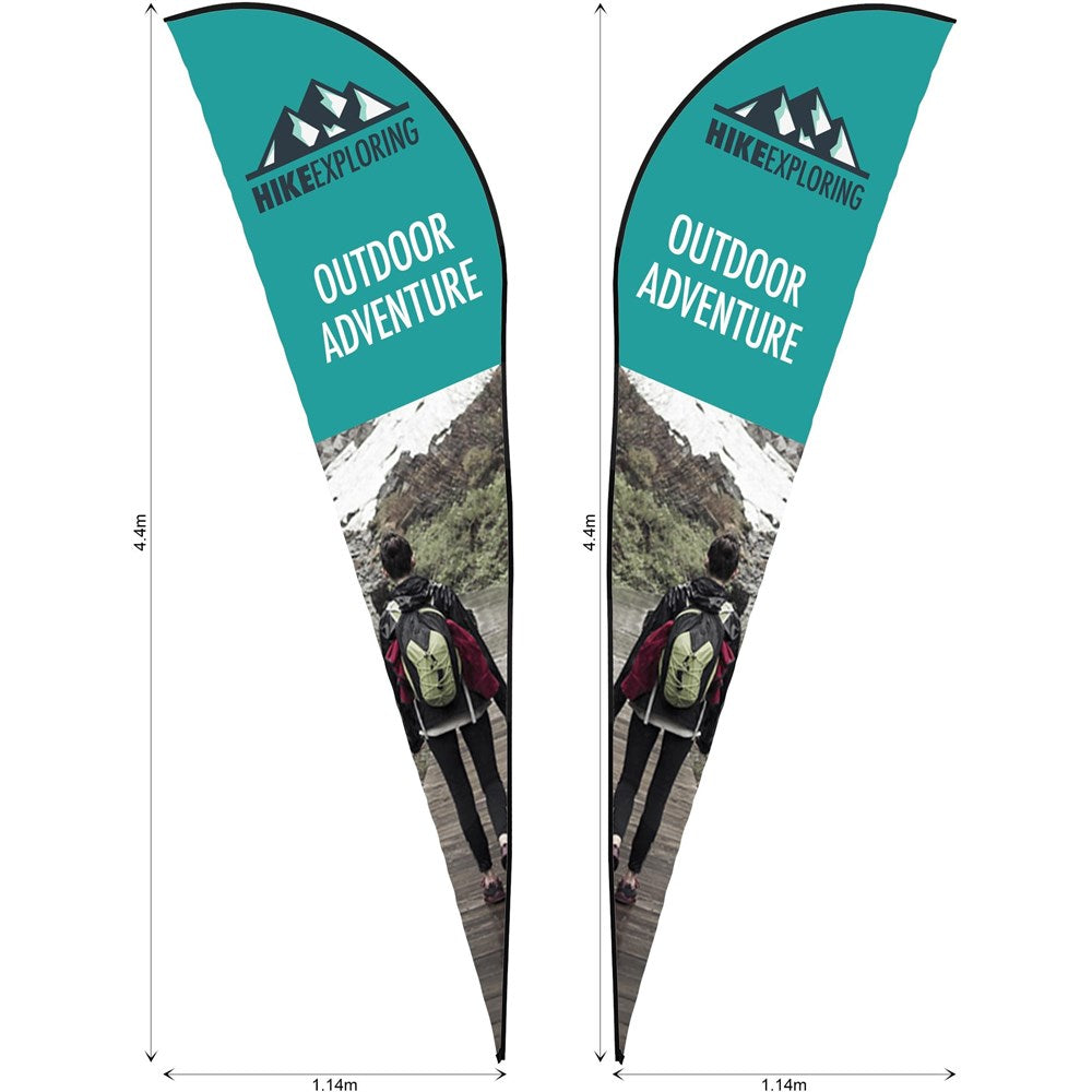 Legend 4m Sublimated Sharkfin Double-Sided Flying Banner Skin (Excludes Hardware) - Print Fast Express