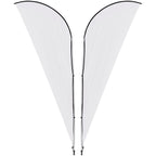 Legend 2M Sublimated Sharkfin Double-Sided Flying Banner - 1 complete unit — Print Fast Express