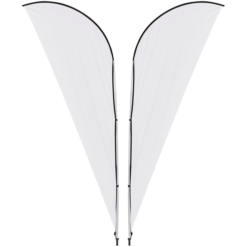 Legend 2M Sublimated Sharkfin Double-Sided Flying Banner - 1 complete unit — Print Fast Express