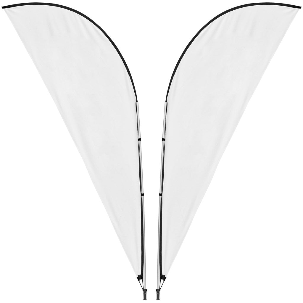 Legend 3M Sublimated Sharkfin Double-Sided Flying Banner - 1 complete unit - Print Fast Express