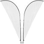 Legend 3M Sublimated Sharkfin Double-Sided Flying Banner - 1 complete unit - Print Fast Express
