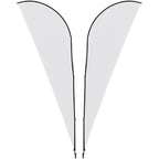 Legend 4M Sublimated Sharkfin Double-Sided Flying Banner - 1 complete unit — Print Fast Express
