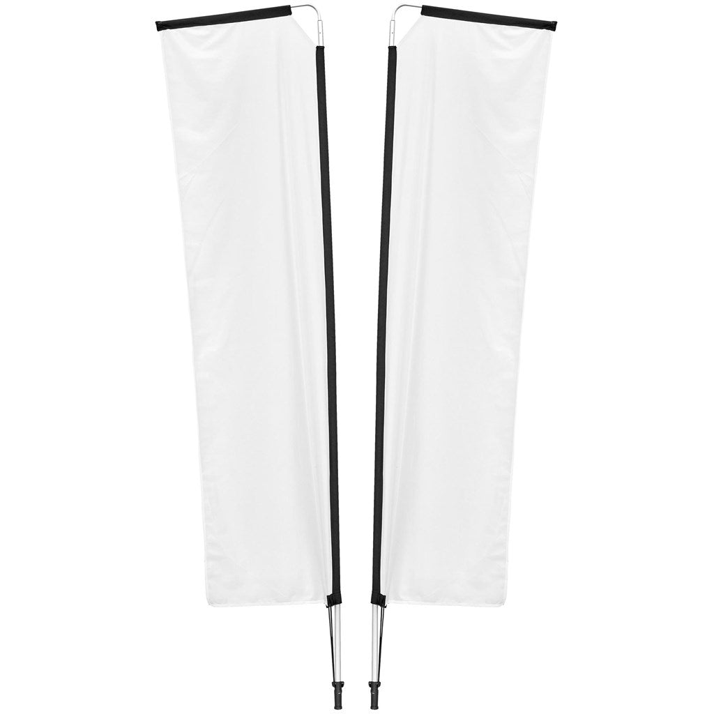 Legend 3M Sublimated Telescopic Double-Sided Flying Banner - 1 complete unit - Print Fast Express