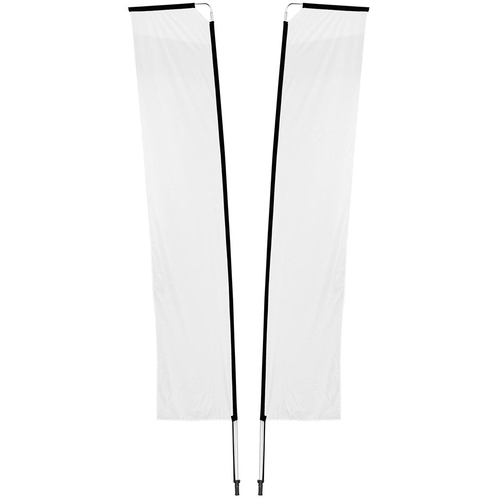 Legend 4M Sublimated Telescopic Double-Sided Flying Banner - 1 complete unit - Print Fast Express