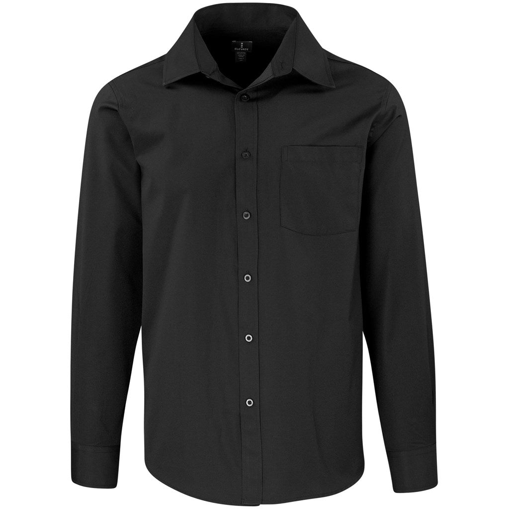 Mens Long Sleeve Sycamore Shirt in Black — Print Fast Express