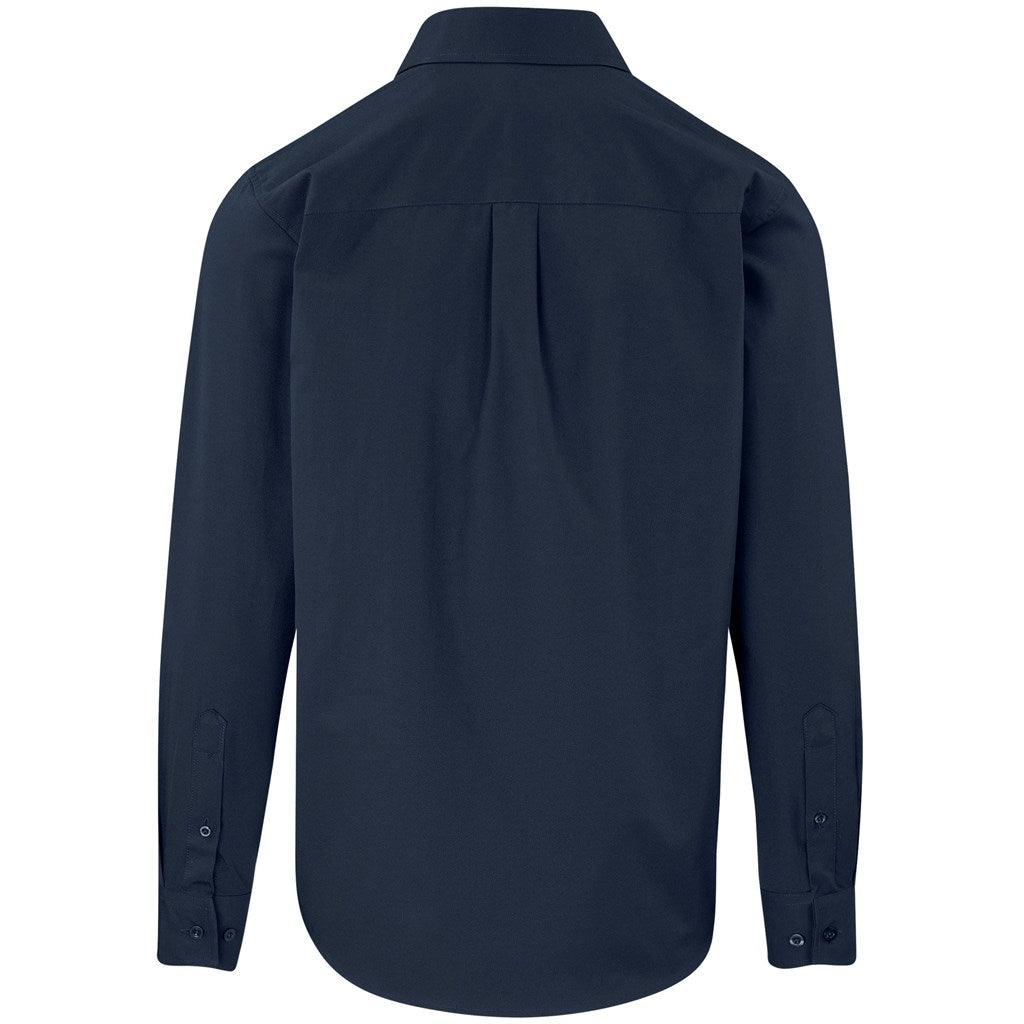 Mens Long Sleeve Sycamore Shirt in Navy - Print Fast Express