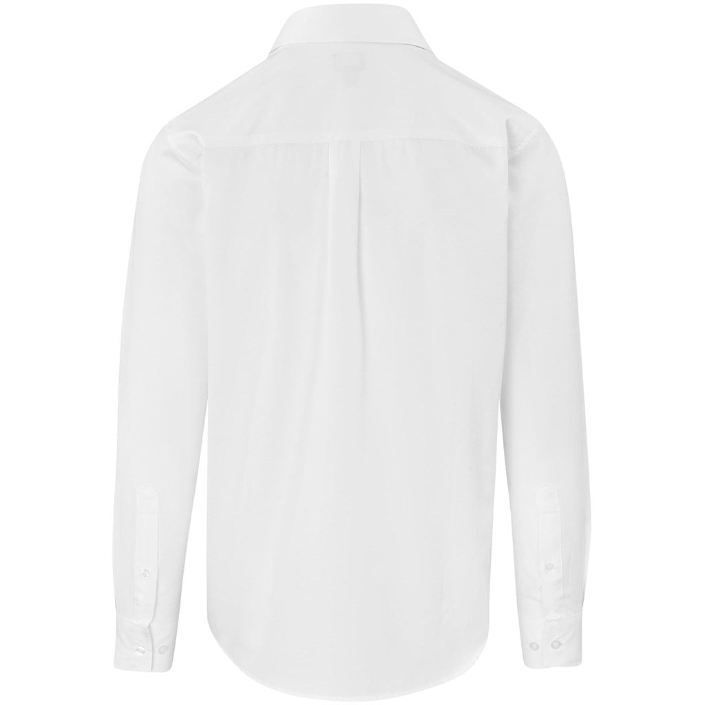 Mens Long Sleeve Sycamore Shirt in White - Print Fast Express