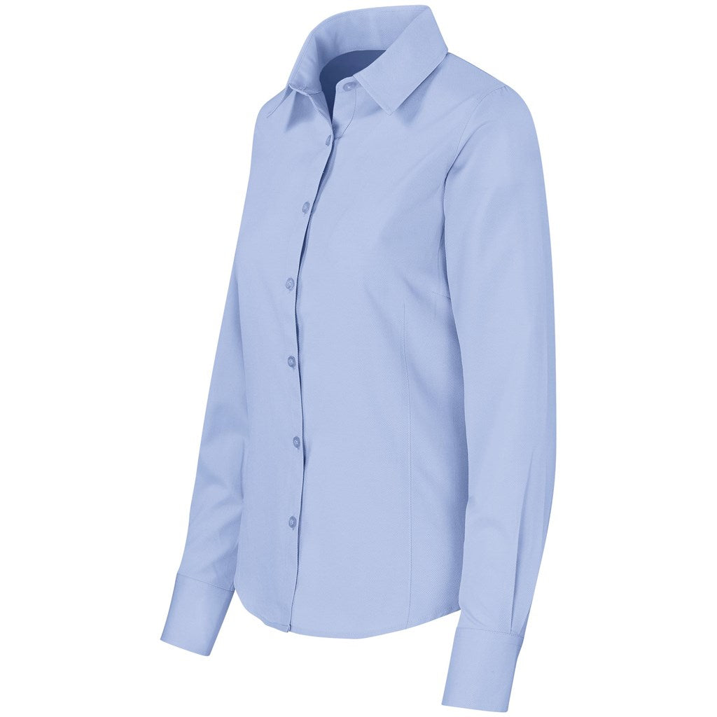 Ladies Long Sleeve Sycamore Shirt in Blue - Print Fast Express