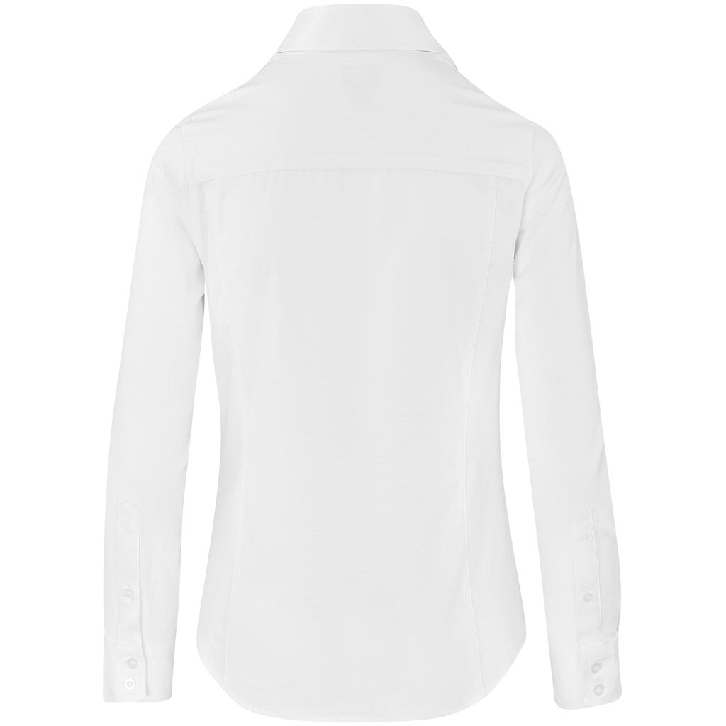 Ladies Long Sleeve Sycamore Shirt in White - Print Fast Express