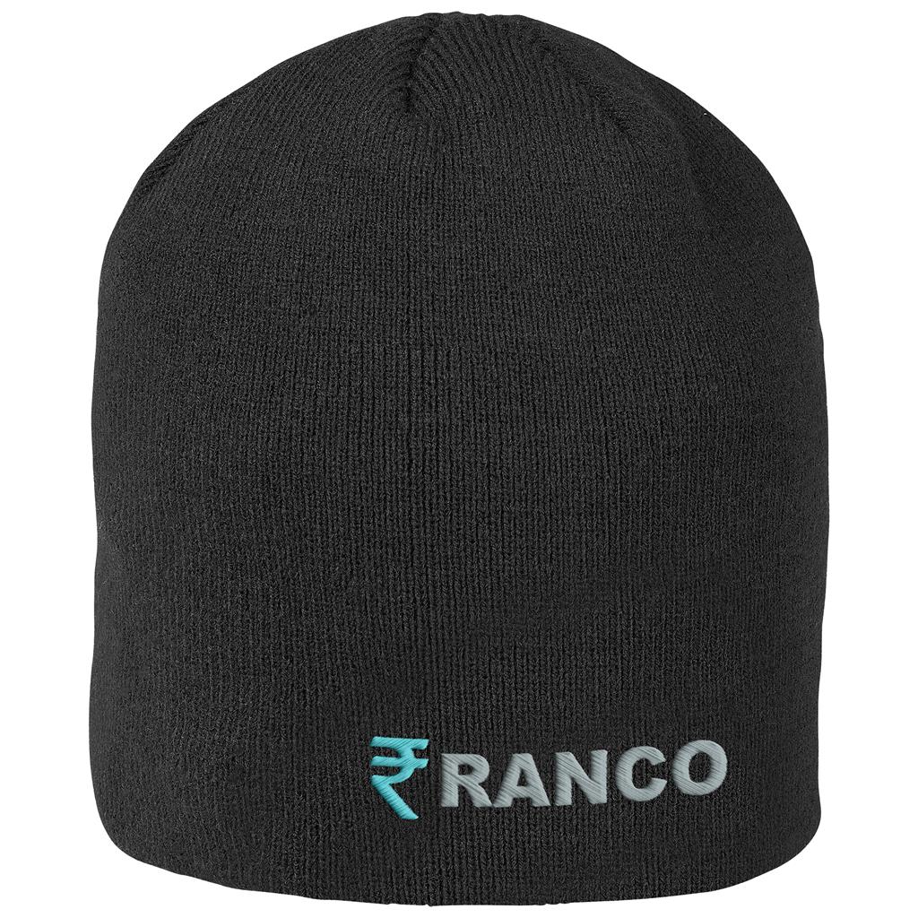 Pinnacle Acrylic Beanie in Black — Print Fast Express