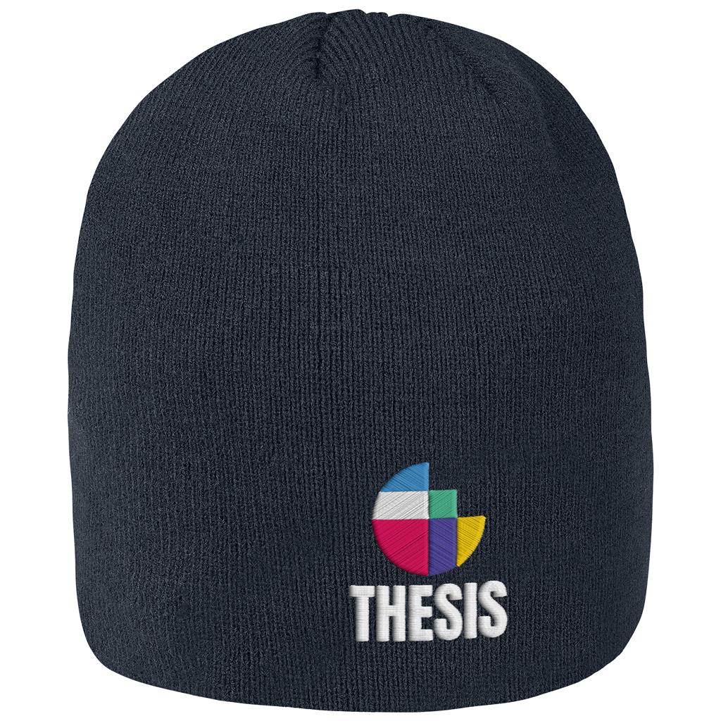 Pinnacle Acrylic Beanie in Navy — Print Fast Express