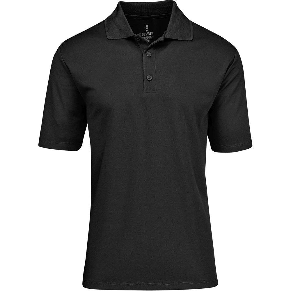 Mens Edge Golf Shirt in Black — Print Fast Express