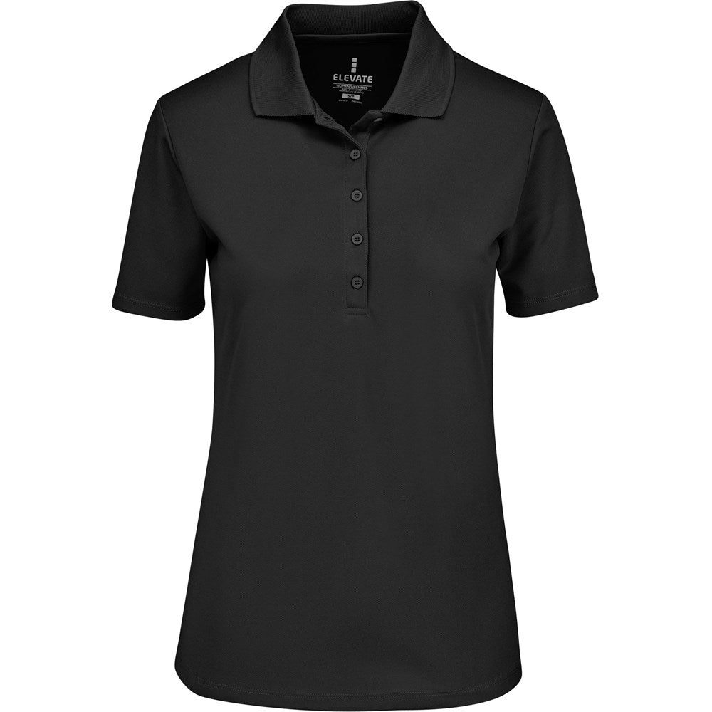 Ladies Edge Golf Shirt in Black — Print Fast Express