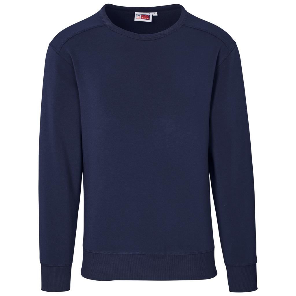 Mens Quinn Crew Neck Sweater in Navy — Print Fast Express