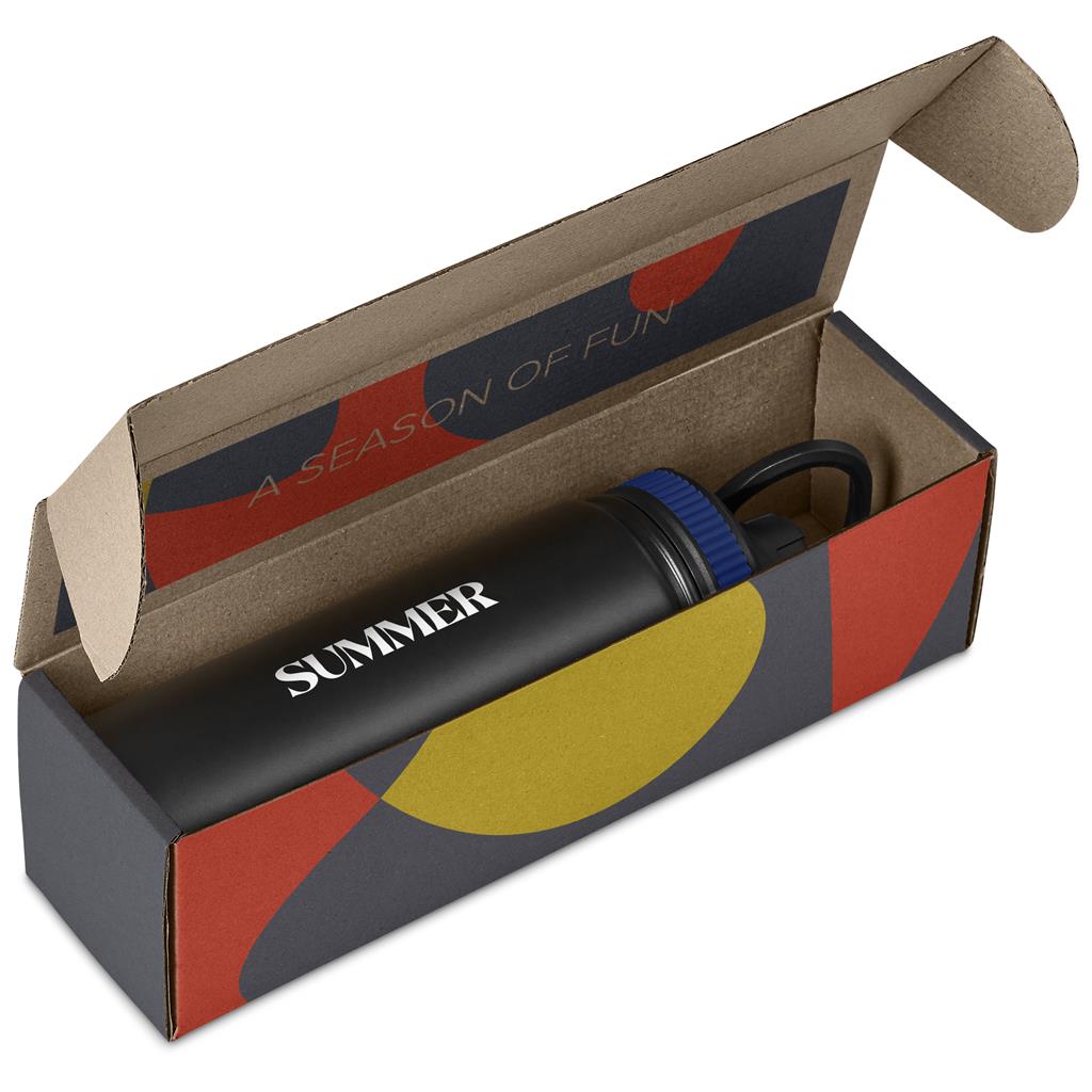 Altitude Romero Bottle in Bianca Custom Gift Box in Navy — Print Fast Express