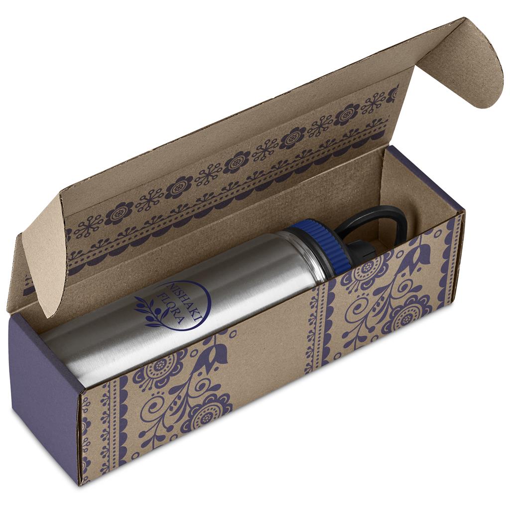 Altitude Cardozo Bottle in Bianca Custom Gift Box in Navy — Print Fast Express
