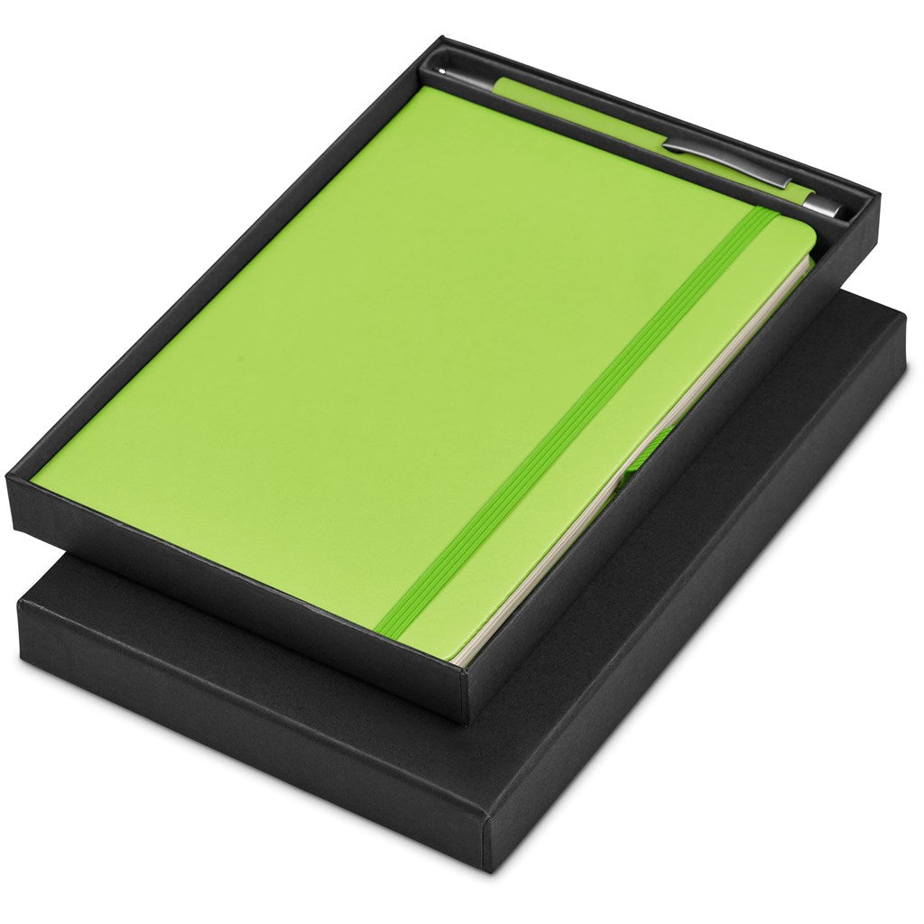 Carson Notebook & Pen Set in Lime — Print Fast Express