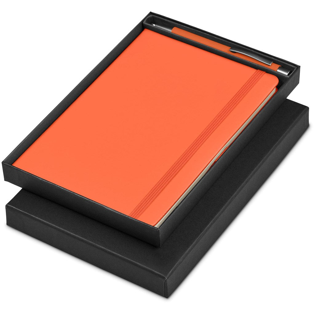 Carson Notebook & Pen Set in Orange — Print Fast Express