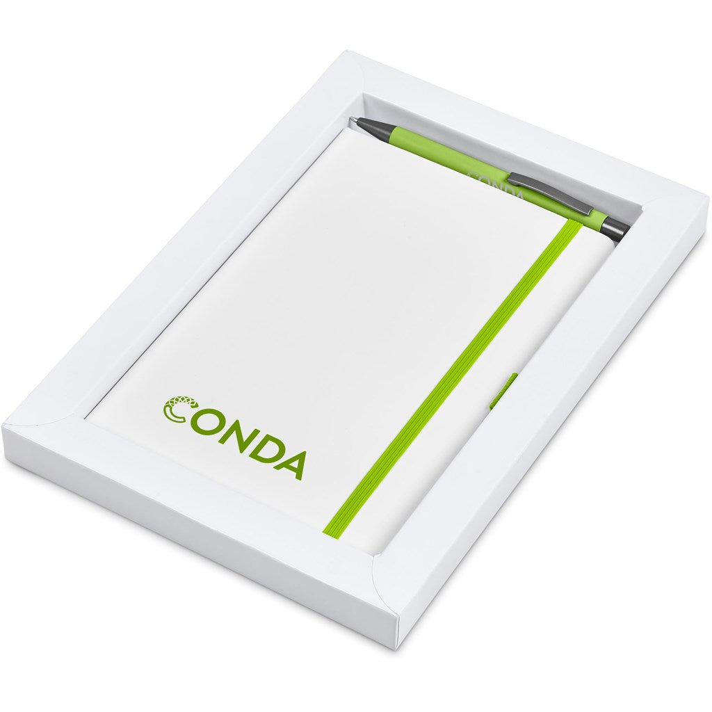 Duncan Notebook & Pen Set in Lime — Print Fast Express