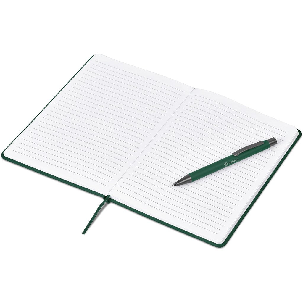 Hibiscus Notebook & Pen Set in Dark Green - Print Fast Express
