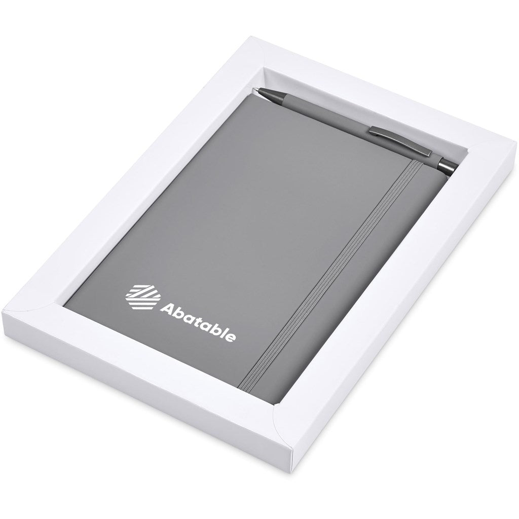 Hibiscus Notebook & Pen Set in Grey — Print Fast Express