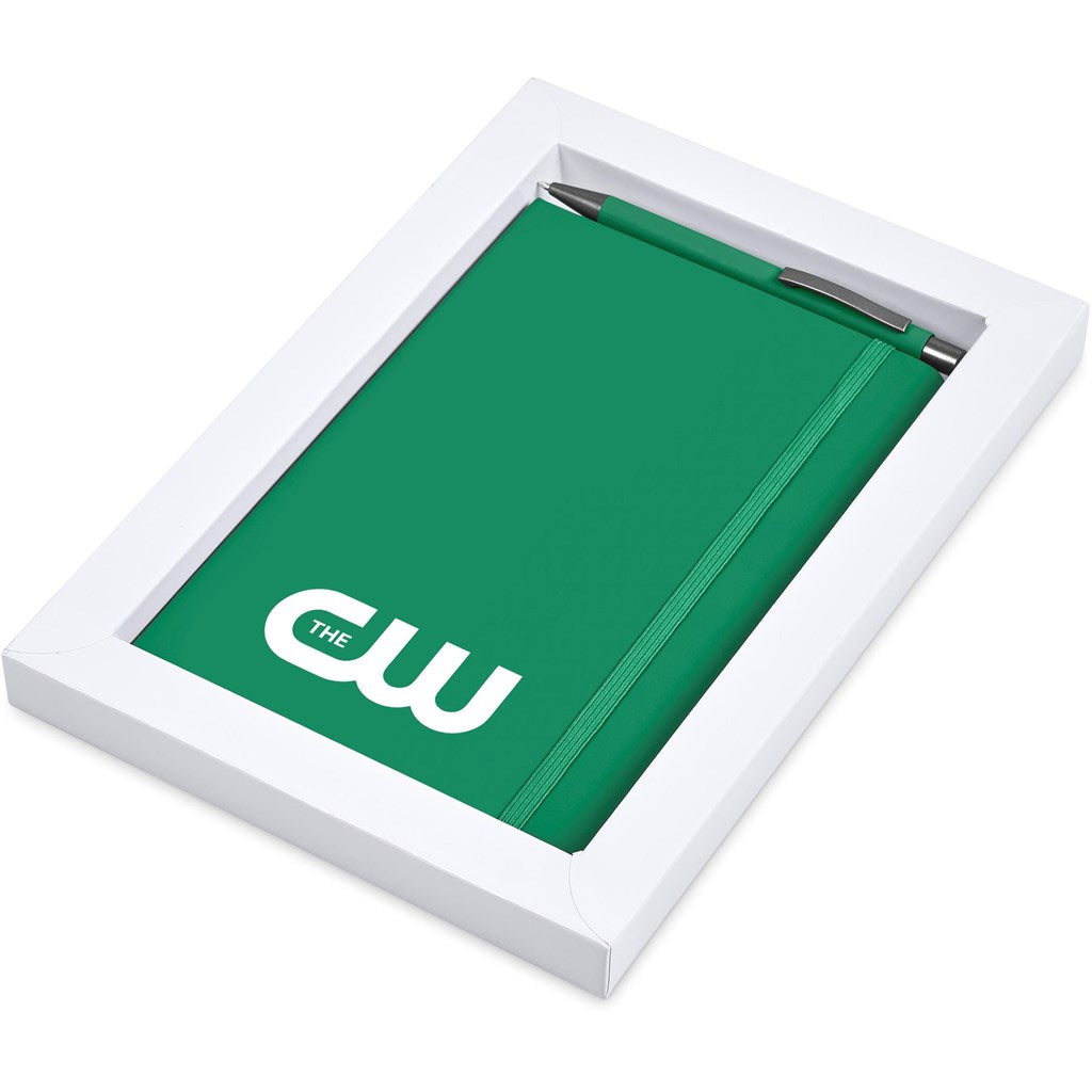 Hibiscus Notebook & Pen Set in Green — Print Fast Express