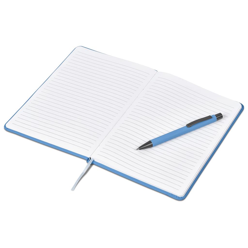 Hibiscus Notebook & Pen Set in Light Blue - Print Fast Express