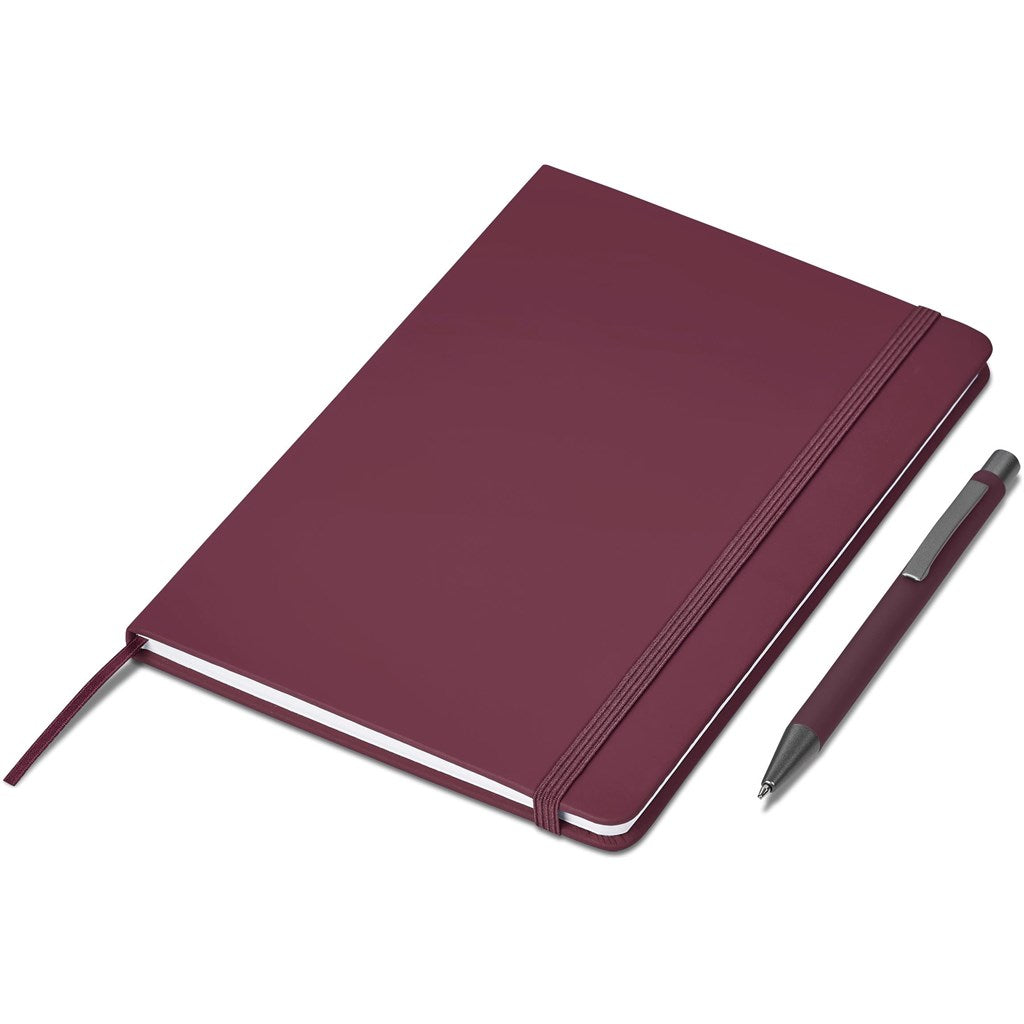 Hibiscus Notebook & Pen Set in Maroon - Print Fast Express