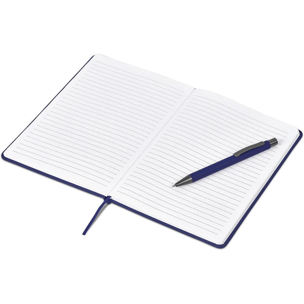 Hibiscus Notebook & Pen Set in Navy - Print Fast Express