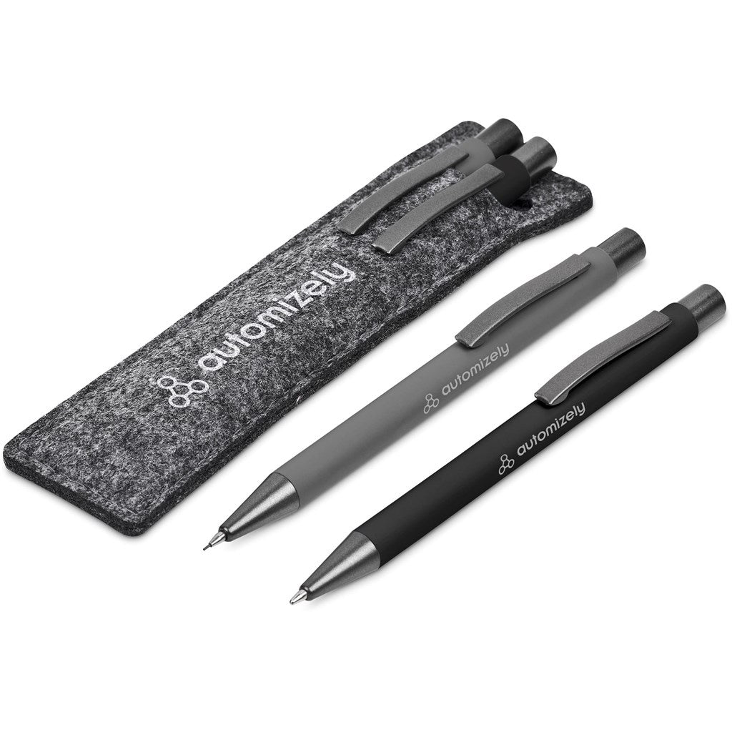 Omaha Ball Pen & Pencil Set in Black — Print Fast Express