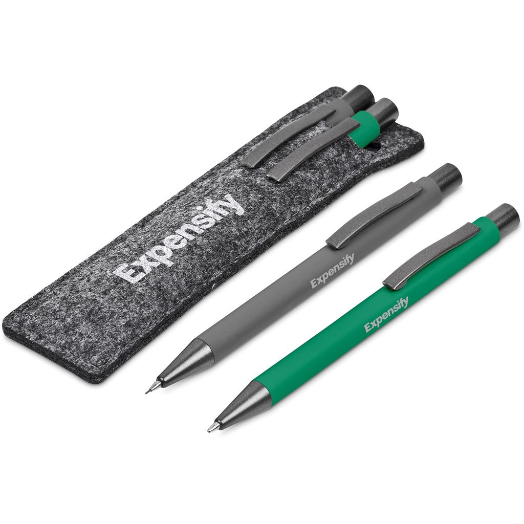 Omaha Ball Pen & Pencil Set in Green — Print Fast Express